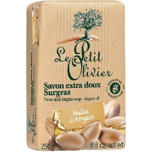 Jabón suave con aceite de argán LE PETIT OLIVIER, pastilla 250 g - 0.25 kg - Imagen del producto en Findit
