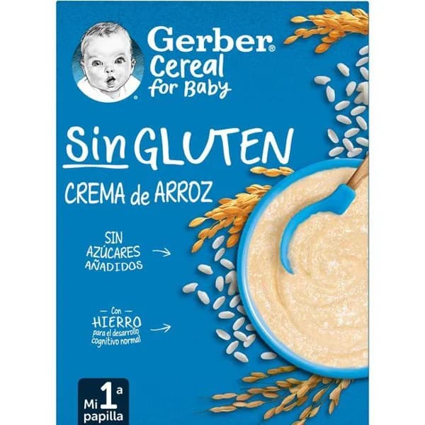 Papilla crema de arroz GERBER, caja 250 g - 0.25 kg - Imagen del producto en Findit
