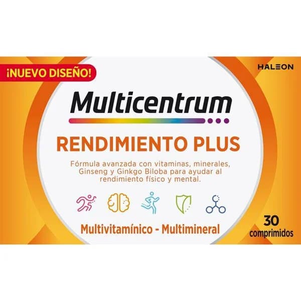 Comprimidos plus c/ ginseng-ginko MULTICENTRUM, caja 30 cápsulas - 30 ud - Imagen del producto en Findit