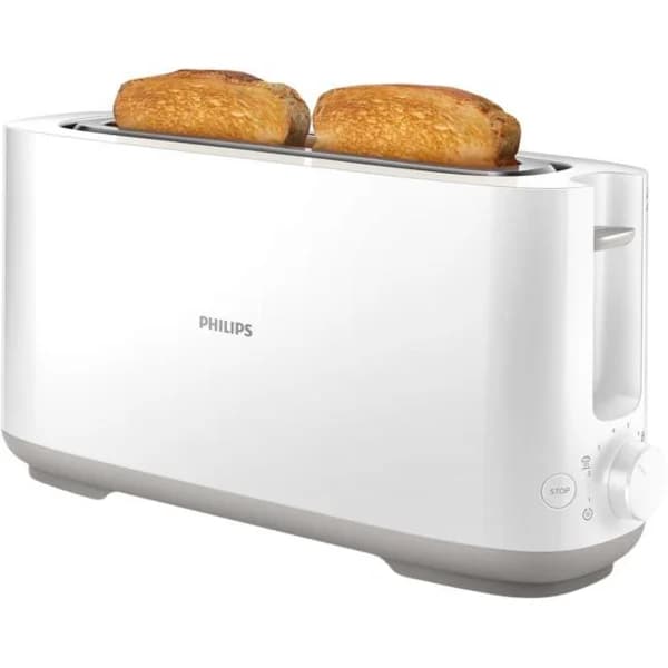 Tostador blanco ranura extralarga, 950W, HD2590/00 Daily PHILIPS - 1 ud - Imagen del producto en Findit