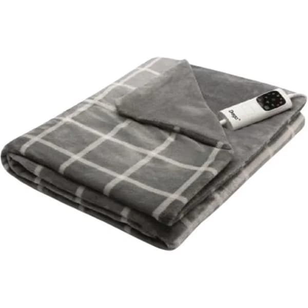 Manta eléctrica a cuadros gris, 150x95 cm, 150 W, 16874 DAGA - 1 ud - Imagen del producto en Findit