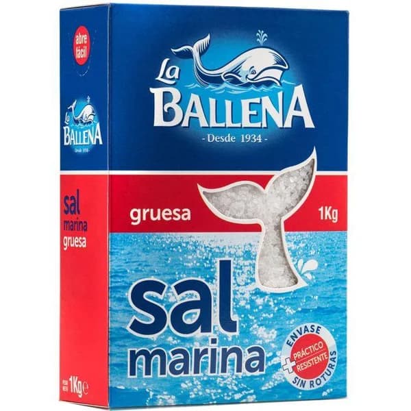 Sal marina gruesa LA BALLENA, paquete 1 kg - 1 kg - Imagen del producto en Findit