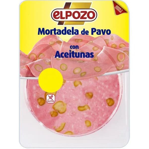 Mortadela de pavo con aceitunas ELPOZO, bandeja 250+25 g - 0.03 kg - Imagen del producto en Findit