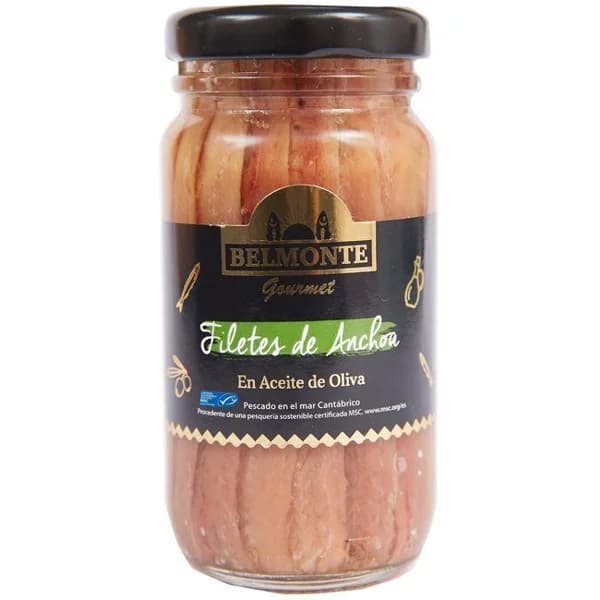 Anchoa 100/60 BELMONTE, frasco 100 g - 0.1 kg - Imagen del producto en Findit