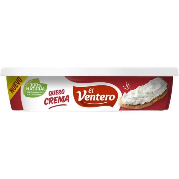 Queso de untar natural EL VENTERO, tarrina 180 g - 0.18 kg - Imagen del producto en Findit