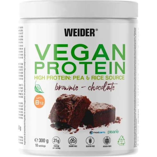 Vegan protein de choco WEIDER, lata 300 g - 0.3 kg - Imagen del producto en Findit