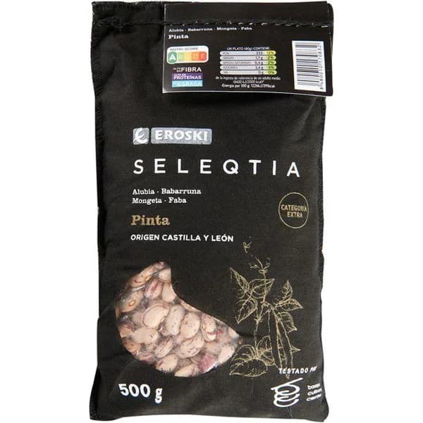 Alubia pinta Eroski SELEQTIA, saco 500 g - 0.5 kg - Imagen del producto en Findit