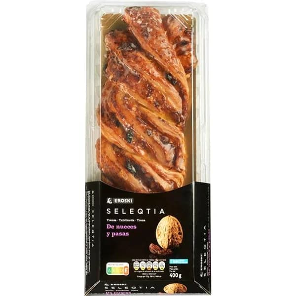 Trenza de pasas y nueces SELEQTIA, 400 g - 0.4 kg - Imagen del producto en Findit