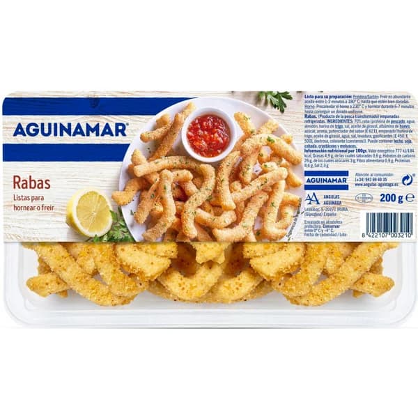 Rabas AGUINAMAR, bandeja 200 g - 0.2 kg - Imagen del producto en Findit