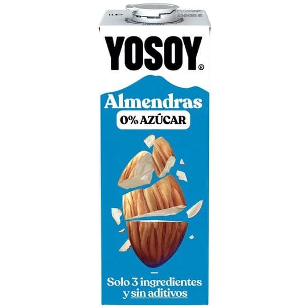Bebida de almendra sin azúcar YOSOY, brik 1 litro - 1 ud - Imagen del producto en Findit