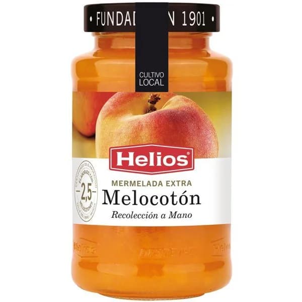 Mermelada de melocotón HELIOS, frasco 640 g - 0.64 kg - Imagen del producto en Findit