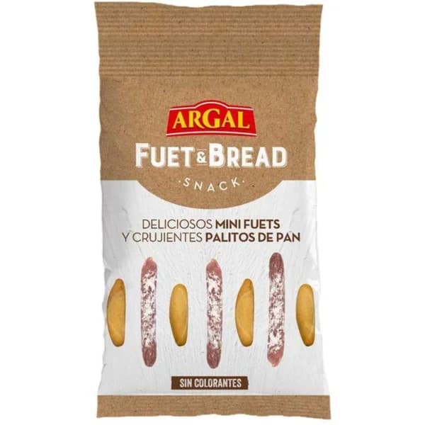 Snack de fuet + palitos de pan ARGAL, sobre 34 g - 1 ud - Imagen del producto en Findit