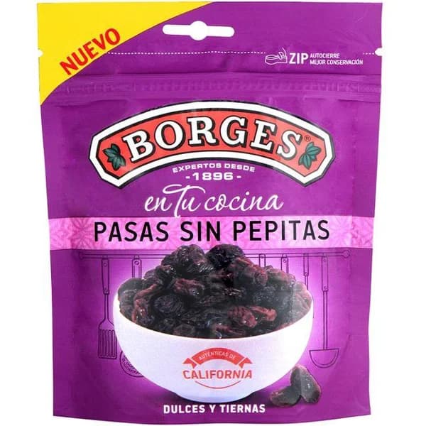 Pasas de California sin pepita BORGES, bolsa 150 g - 0.15 kg - Imagen del producto en Findit