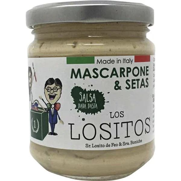 Salsa mascarpone y setas LOS LOSITOS, frasco 160 g - 0.16 kg - Imagen del producto en Findit