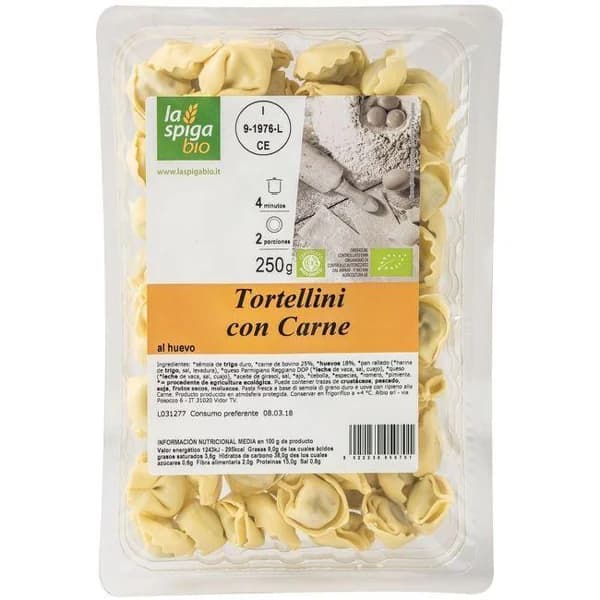 Tortelloni con carne LA SPIGA, paquete 250 g - 0.25 kg - Imagen del producto en Findit