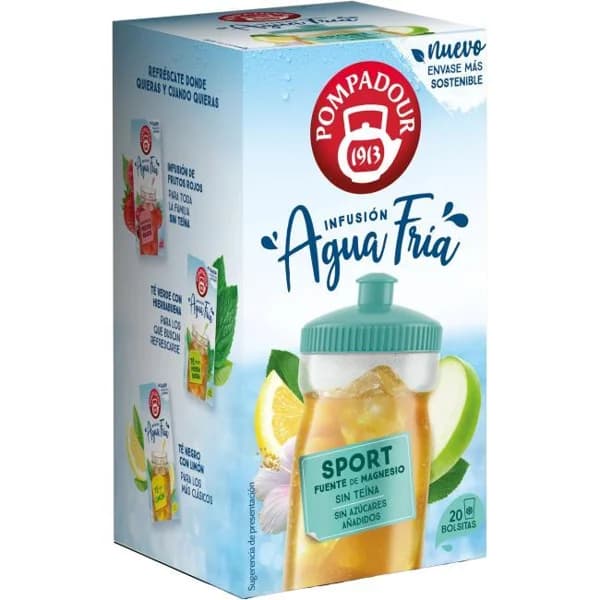 Infusión fría sport POMPADOUR, caja 20 uds - 20 ud - Imagen del producto en Findit