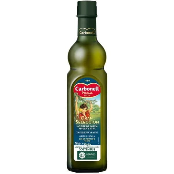 Aceite de oliva virgen Picual CARBONELL, botella 75 cl - 0.75 l - Imagen del producto en Findit