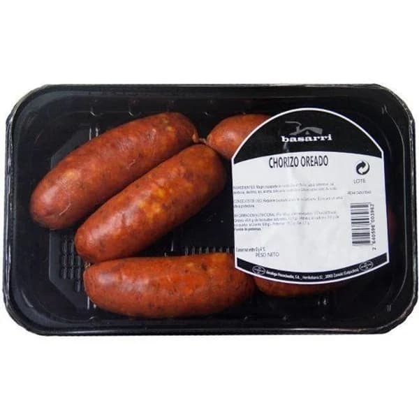 Chorizo oreado BASARRI, bandeja aprox. 350 g - 0.35 kg - Imagen del producto en Findit