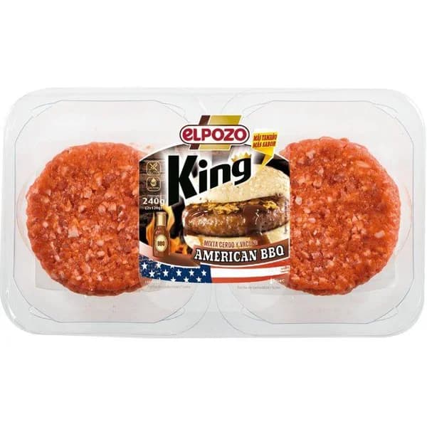 Burger mixta america barbacoa ELPOZO KING, bandeja 240 g - 1 ud - Imagen del producto en Findit
