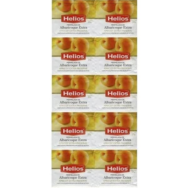 Confitura de albaricoque HELIOS, pack 10x25 g - 0.25 kg - Imagen del producto en Findit