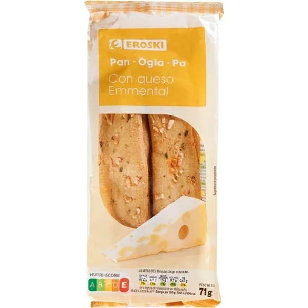 Barrita con queso EROSKI, pack 2x71 g - 1 ud - Imagen del producto en Findit