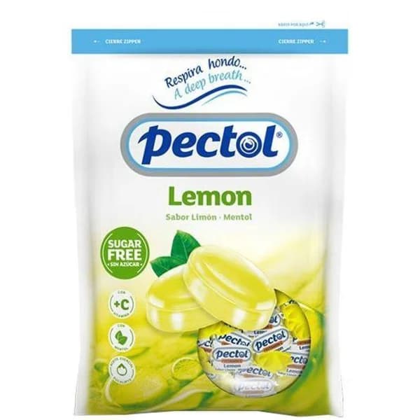 Caramelo de limón sin azúcar PECTOL, bolsa 90 g - 1 ud - Imagen del producto en Findit