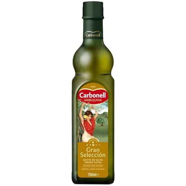 Aceite de oliva virgen extra Arbequina CARBONELL, botella 75 cl - 0.75 l - Imagen del producto en Findit