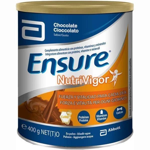 Complemento nutritivo de chocolate ENSURE NUTRIVIGOR, lata 400 g - 0.4 kg - Imagen del producto en Findit