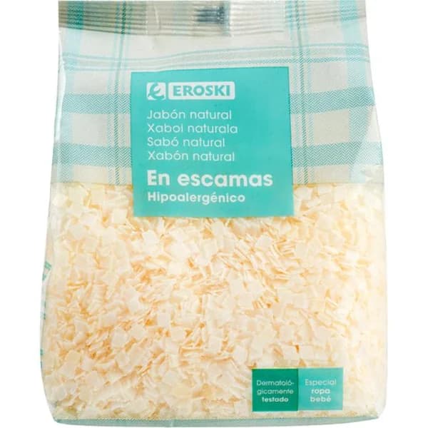 Jabón en escamas EROSKI, bolsa 400 g - 0.4 kg - Imagen del producto en Findit
