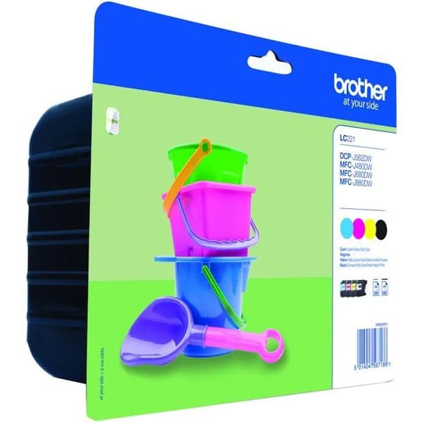 Pack cartuchos de tinta original 4 colores, LC-221VALBP BROTHER - 1 ud - Imagen del producto en Findit