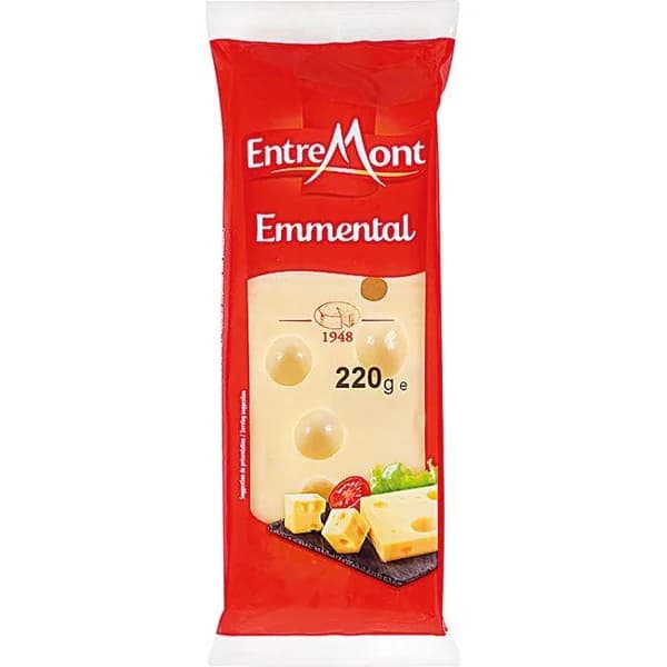 Queso Emmental francés ENTREMONT, taco 220 g - 0.22 kg - Imagen del producto en Findit