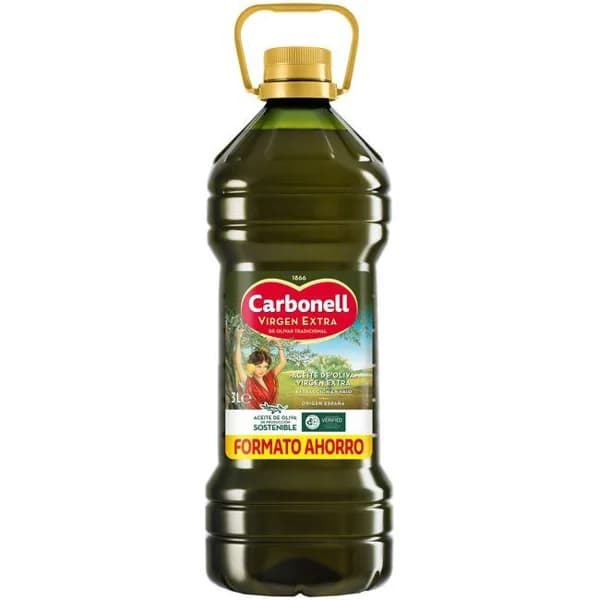 Aceite de oliva virgen extra CARBONELL, garrafa 3 litros - 3 l - Imagen del producto en Findit