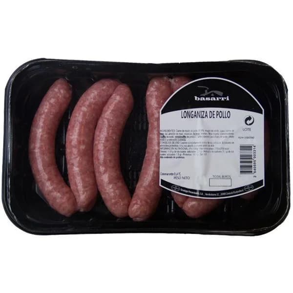 Longaniza de pollo BASARRI, bandeja aprox. 350 g - 1 ud - Imagen del producto en Findit