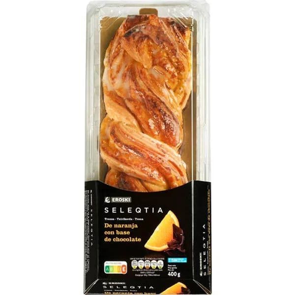 Trenza de naranja y chocolate SELEQTIA, 400 g - 0.4 kg - Imagen del producto en Findit
