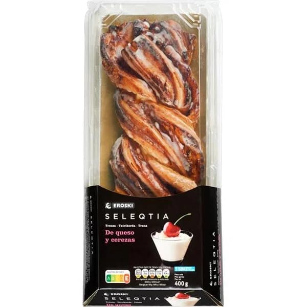 Trenza de queso con cereza SELEQTIA, 400 g - 0.4 kg - Imagen del producto en Findit
