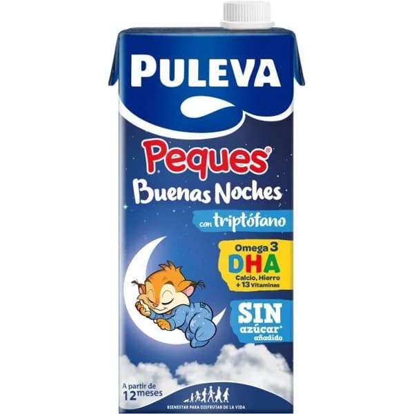 Leche infantil buenas noches PULEVA PEQUES, brik 1 litro - 1 l - Imagen del producto en Findit
