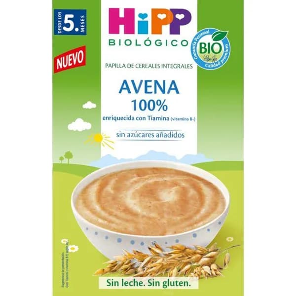 Papilla de avena 100% bio HIPP, caja 200 g - 0.2 kg - Imagen del producto en Findit