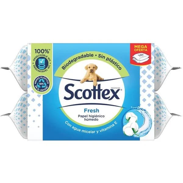 Papel higiénico húmedo SCOTTEX, recambio 148 uds - 148 ud - Imagen del producto en Findit