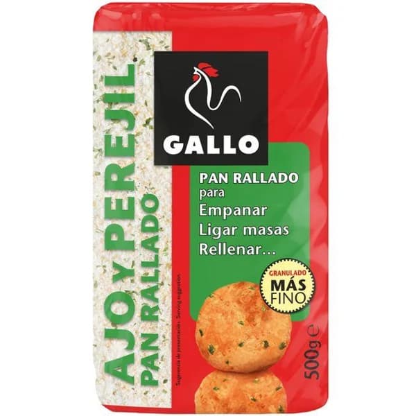 Pan rallado con ajo-perejil GALLO, paquete 500 g - 0.5 kg - Imagen del producto en Findit