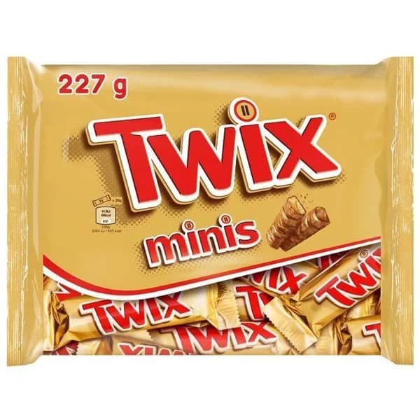 Chocolatina minis TWIX, paquete 227 g - 0.23 kg - Imagen del producto en Findit
