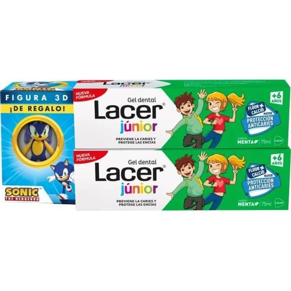 Dentífrico infantil de menta LACER, tubo 75 ml + Regalo figura - 1 ud - Imagen del producto en Findit