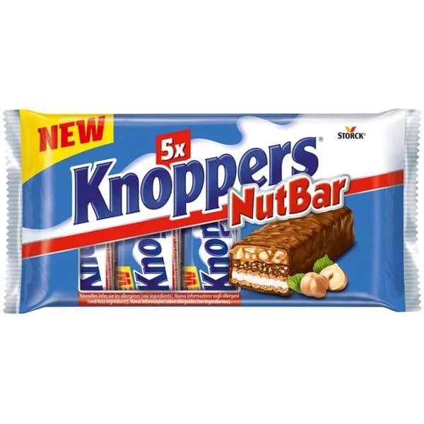 Snack Nutbar KNOPPERS, pack 5x40 g - 0.2 kg - Imagen del producto en Findit