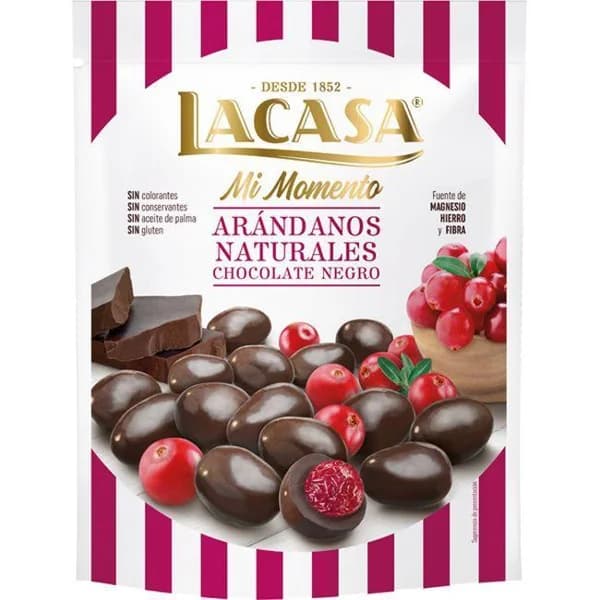 Arándano de chocolate negro LACASA, bolsa 125 g - 1 ud - Imagen del producto en Findit