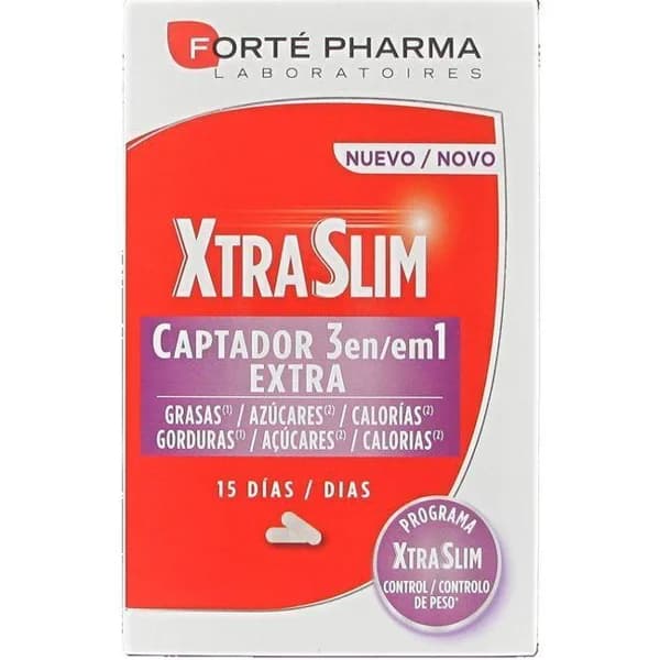 Captador de grasa Xtraslim 3en1 FORTÉ PHARMA, caja 60 cápsulas - 60 ud - Imagen del producto en Findit