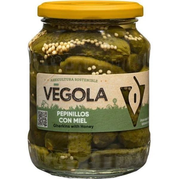 Pepinillos agridulces a la miel VEGOLA, frasco 345 g - 1 ud - Imagen del producto en Findit