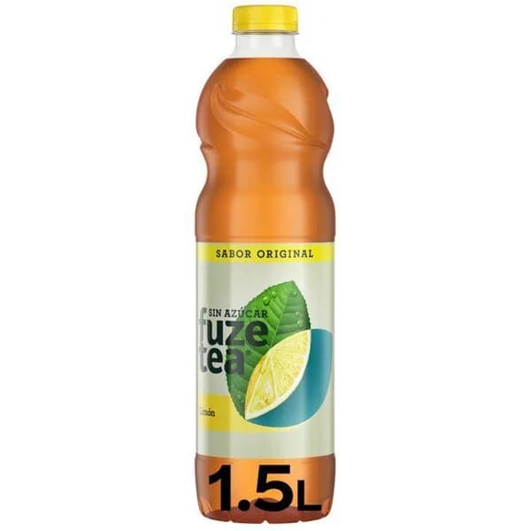 Refresco de té al limón sin azúcar FUZE TEA, botella 1,5 litros - 1.5 l - Imagen del producto en Findit