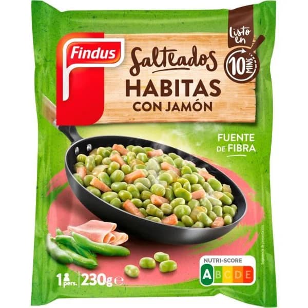 Habitas con jamón FINDUS, bolsa 230 g - 0.23 kg - Imagen del producto en Findit