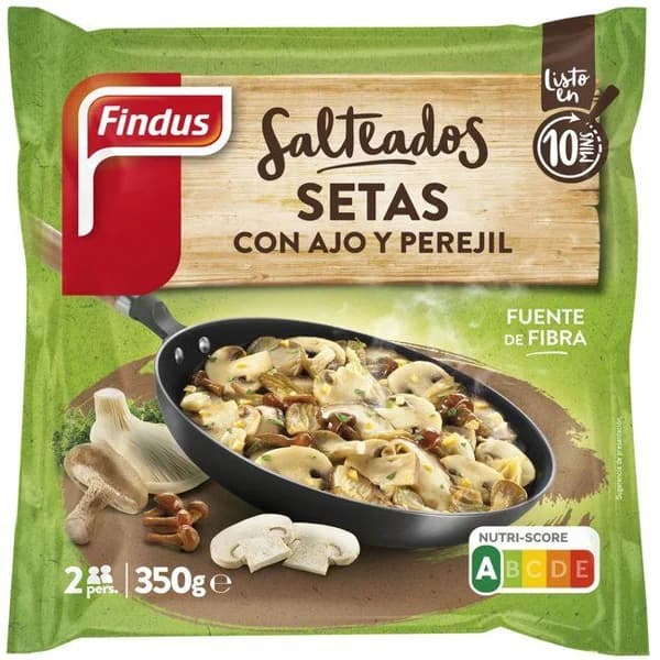 Setas con ajo y perejil FINDUS, bolsa 350 g - 0.35 kg - Imagen del producto en Findit