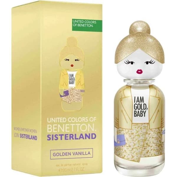 Colonia Sisterland Golden vainilla BENETTON, vaporizador 80 ml - 1 ud - Imagen del producto en Findit
