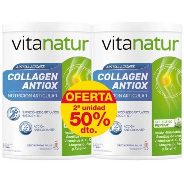 Collagen Antiox nutrición articular VITANATUR, pack 2x360 g - 0.72 kg - Imagen del producto en Findit